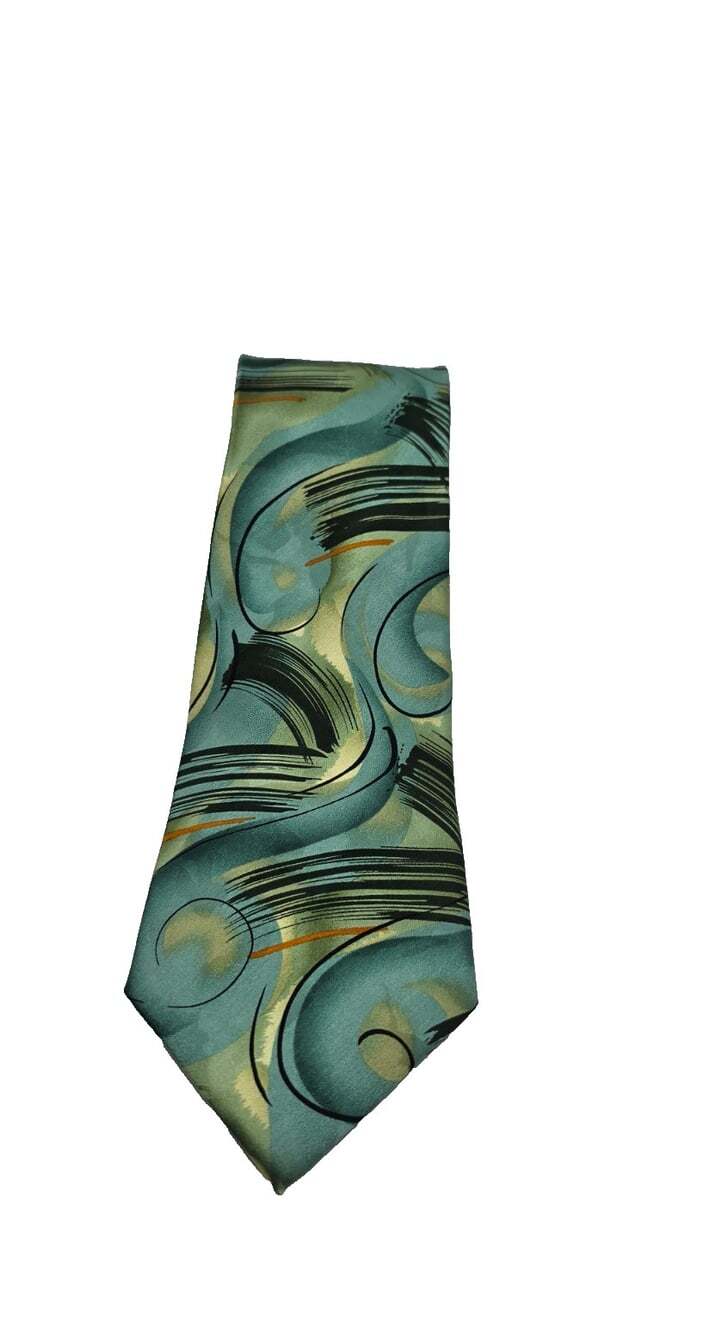 Jerry J Garcia 100% Silk Tie Duckworm Collection 46 green Necktie - Picture 5 of 8